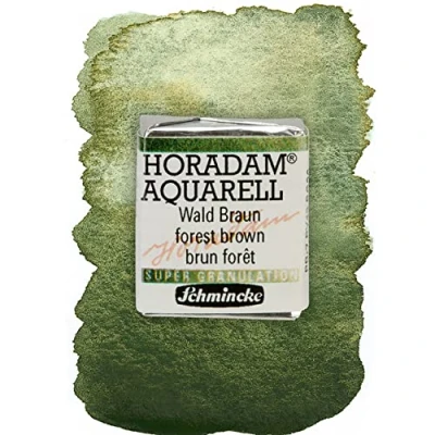 Abbildung von Schmincke HORADAM® AQUARELL, Super Granulation, 14 944 044 Wald Braun, 1/2 Näpfchen, sehr stark granulierende Farbtöne, feinste, supergranulierende Aquarellfarben