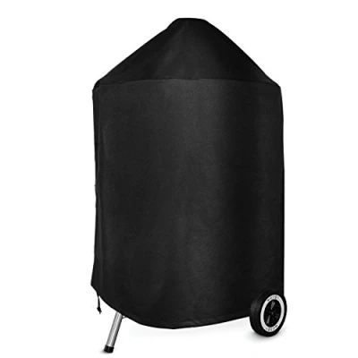 Abbildung von Onlyfire Kugelgrill Abdeckung Abdeckhaube Rund 600D Oxford BBQ Grillabdeckung für Weber 57cm Holzkohle Grill, wasserdicht, UV beständig, atmungsaktiv