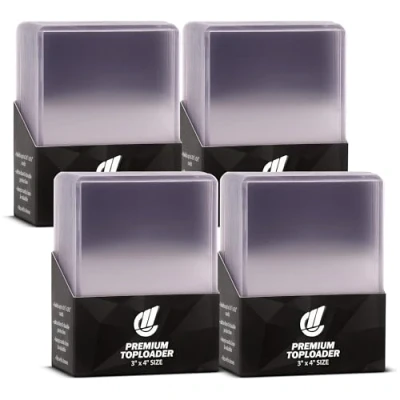 Abbildung von collectXP Toploader 3&quot; x 4&quot; Premium Schutzhüllen für alle TCG &amp; Sammelkarten, Dicke Sammelkartenhüllen, Transparente Kartenschutzhüllen (Magic, Pokemon, Yu Gi Oh! co.) (100)