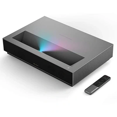 Abbildung von WEMAX Nova 4K UHD Laser TV Beamer, Ultra kurzdistanz ALPD Laser, Smart Android TV, 150 Zoll HDR10 Heimkino, WiFi Bluetooth, UST Projektor für Film, Video, Sprachsteuerung Fernbedienung