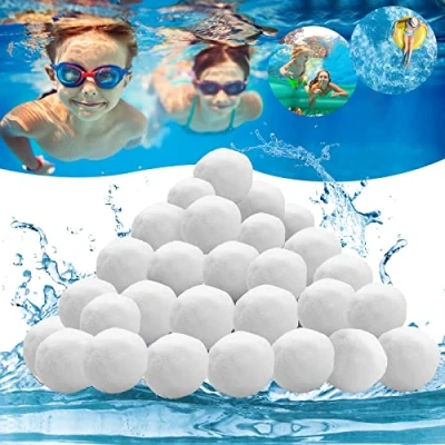 Abbildung von Filterbälle Pool,Filterbälle Für Sandfilteranlagen 1300g Ersatz 46Kg Filtersand und Quarzsand,Mehrweg Filterballs mit Waschbar,für Aquarium Poolzubehör,Pool Filter Schwimmbad Filteranlagen
