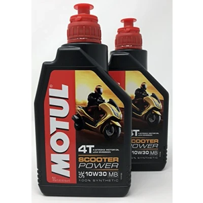 Abbildung von Motul Öl 4 Zeit Moto Scooter Power 4T 10 W 30 MB, 2 Liter (2 x 1 Lt)