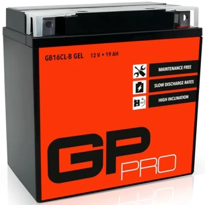 Abbildung von GP PRO GB16CL B 12V 19Ah GEL Batterie (Kompatibel mit YB16CL / CB16CL B) (Wartungsfrei &amp; Versiegelt) Akkumulator Motorrad Motorradbatterie