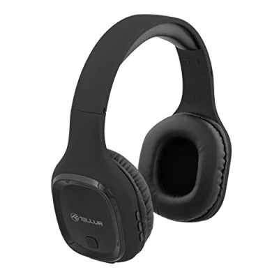 Abbildung von TELLUR Pulse Bluetooth Kopfhörer Over Ear, BT5.0, Integriertes Mikrofon für Freisprechanrufe, HD Hi Fi Sound, 40mm Treiber mit Bassverstärkung, Leichtes Design und Weiche Ohrpolster