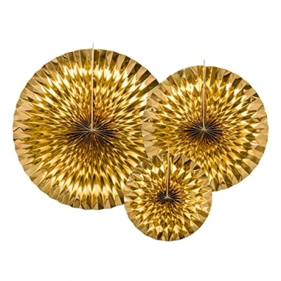 Abbildung von PartyDeco Rosetten, Dekoration, Gold, Universal, Wand, 400 mm, mm