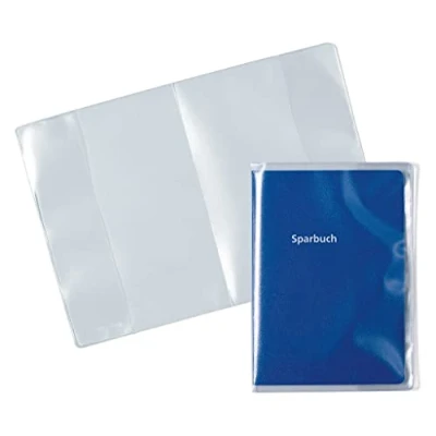 Abbildung von HERMA 5043 Ausweishülle für 2 Karten transparent, 25 Stück, fach Ausweishalter zum Schutz Dokumente im DIN A6 Format &amp; Sparbücher, Plastik Kartenhüllen Schutzhüllen Set, durchsichtig