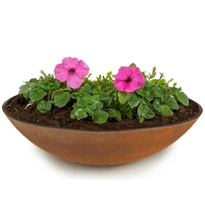 Abbildung von matches21 HOME &amp; HOBBY Große Pflanzschale für draussen in 45 cm rost Optik als wetterfeste Blumenschale Dekoschale
