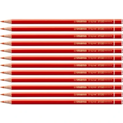 Abbildung von Premium Buntstift STABILO Original 12er Pack permanentrot