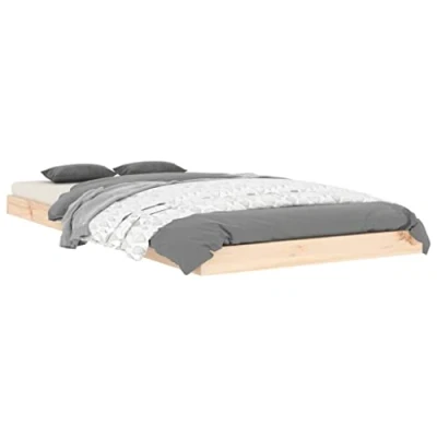 Abbildung von vidaXL Massivholzbett Einzelbett Bettgestell Bett Holzbett Bettrahmen Lattenrost Schlafzimmerbett Schlafzimmermöbel 90x190cm Kiefer