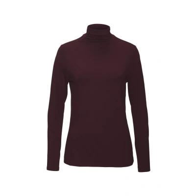 Abbildung von Lascana Stehkragen Langarmshirt, Damen, Größe: 32/34, Aubergine