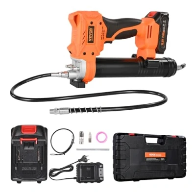 Abbildung von VEVOR Akku Fettpresse 20V Grease Fett Gun 2,0Ah Einhandfettpresse 90cm Schlauch