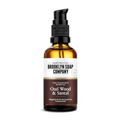 Abbildung von Brooklyn Soap Company, Bartöl 50 ml Blue Amber &amp; Cedar Pflegendes Bart Öl für Herren die tägliche Bartpflege Beard Oil in Reisegröße, ideal als Geschenk Männer