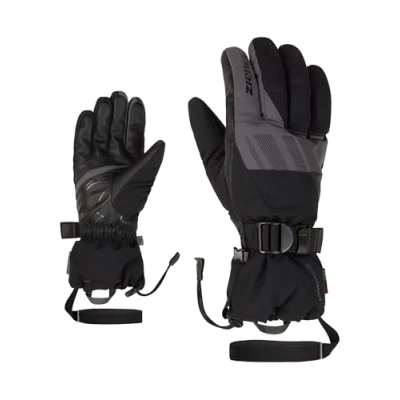 Abbildung von Ziener Herren GHALION Ski Handschuhe/Wintersport wasserdicht, Lange Stulpe, Black.Magnet, 10