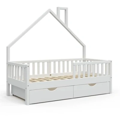 Abbildung von VitaliSpa Hausbett Noemi, Weiß, 80x160 cm mit 2 Schubladen