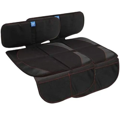 Abbildung von Funbliss Autositzschutz für Baby Kind 2 Packs Schwarz,Wasserdichter Sitzschutz mit dickster Polsterung Auto,Hundematte,Abdeckkissen Schützt Automobil Fahrzeug Leder