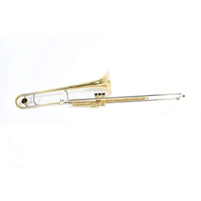 Abbildung von Roy Benson Bb Ventilposaune VT 227 (Premium 8&quot; Messing Schallstück, Neusilber Hauptrohr und Bogen, 3 Edelstahl Ventile, Spitzeninstrument für professionelle Musiker)
