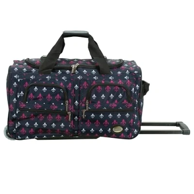 Abbildung von Rockland Rolling Duffel Bag Bag, Einheitsgröße, Reisetasche mit Rollen, Symbol, 55,9 cm (22 Zoll), Melbourne Hardside Erweiterbares Spinnrad Gepäck