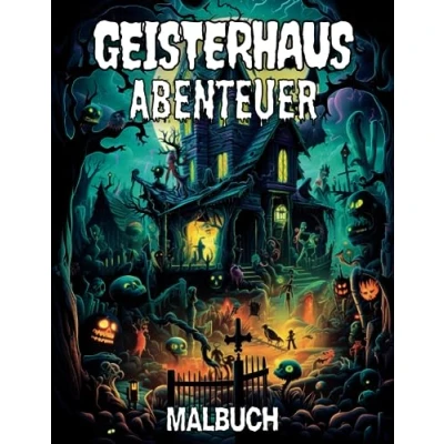 Abbildung von Geisterhaus Abenteuer Malbuch: Malbuch für ruhige Szenen Halloween Erwachsene zur Stressbewältigung