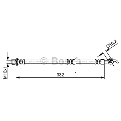 Abbildung von BOSCH 1 987 481 654 Bremsschläuche 332 10,2 TOYOTA: Auris Schrägheck, Avensis III Station Wagon