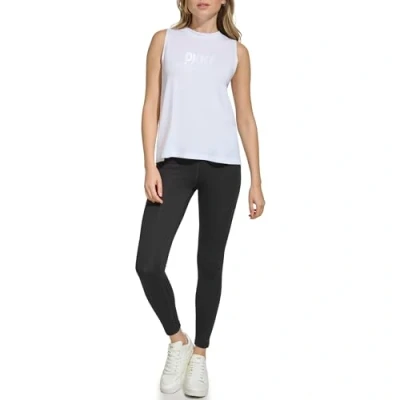 Abbildung von DKNY Satin LOGO TANK Top, Damen, Größe: XS, White