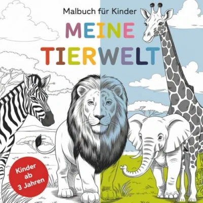 Abbildung von Mein Malbuch ab 3 Jahren: Safari Edition mit 50 tollen Ausmalbildern voller Abenteuer