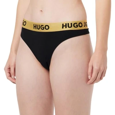 Abbildung von HUGO String Thong Sporty Logo (1 St) mit farblich akzentiertem Bund