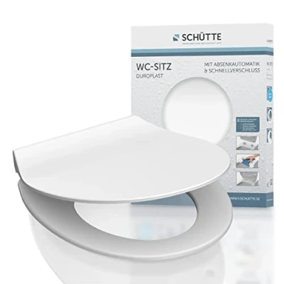 Abbildung von Schütte WC Sitz SLIM, Duroplast, Absenkautomatik, Schnellverschluss, besonders flache Form