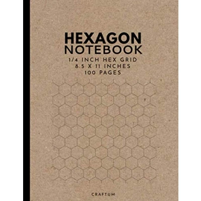 Abbildung von Hexagon Notebook: 1/4&quot; Hex Grid Notebook for Organic Chemistry, Biochemistry &amp; RPG Map Drawing; 100 Large Hexagonal Pages ; 0.25 Inch Graph Paper