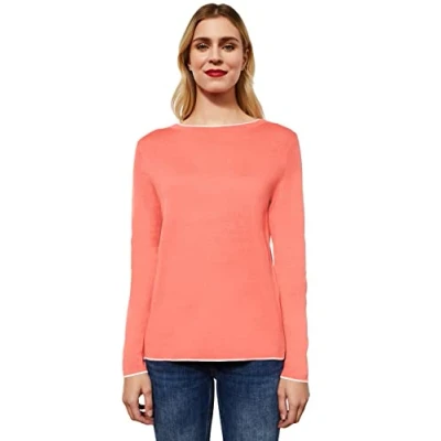 Abbildung von Street One Damen A301896 Strickpullover, Sunset Coral, 36