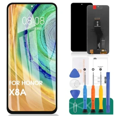 Abbildung von Ersatz LCD Display für Huawei Honor X8a 2023 CRT LX1, LX2, LX3 Touch Digitizer Montage Reparatur Sets (schwarz, ohne Rahmen)