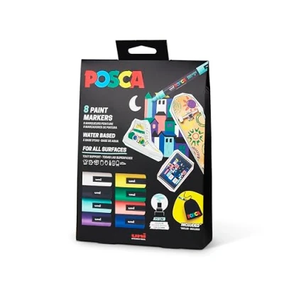 Abbildung von POSCA Beutel Set Größe PC5M 8 farblich sortiert + kleiner
