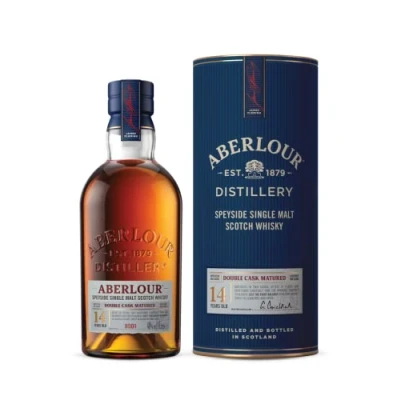Abbildung von Aberlour Speyside 14 Jahre Single Malt Scotch Whisky, Schottischer Double Cask Matured Scotch, Reifung in American Oak &amp; Sherry Casks, 1 x 0,7 L