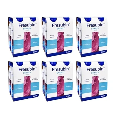 Abbildung von Fresubin Energy Drink Waldfrucht Hochkalorische Trinknahrung von Fresenius Kabi, 300 kcal pro Flasche, laktosearm, ohne Ballaststoffe ideal bei Mangelernährung (200 ml (24er Pack), Waldfrucht)