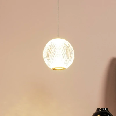 Abbildung von LUCIDE CINTRA Pendelleuchten Ø 14 cm LED 1x5,7W 2700K Transparent