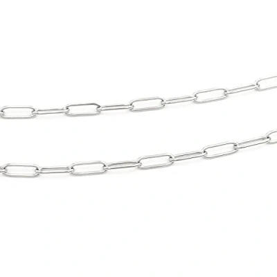 Abbildung von Vintageparts Paperclip Gliederkette aus 304 Edelstahl 12x4mm 1 Meter zum Schmuck selber basteln