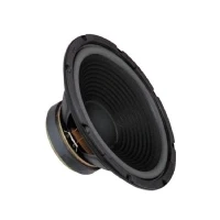 Abbildung von MONACOR SP 300P Tieftöner mit Polkernbohrung, 100 Watt Nennbelastbarkeit und einer Impedanz von 8 Ohm, Bass Lautsprecher stabiler Papier Membran Größe 12 Zoll, in Schwarz 310mm