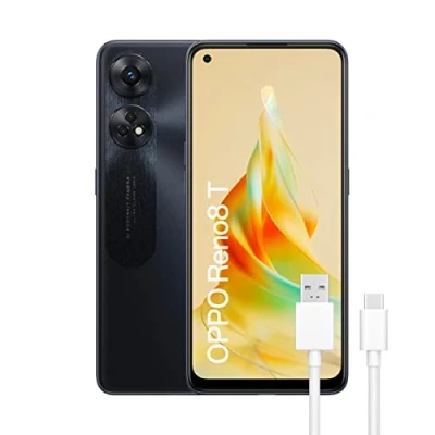 Abbildung von OPPO Reno8T Smartphone, ohne SIM Lock, 8 GB + 128 GB, Kamera 100 MP 2 MP, Mikroskopkamera, Android, Akku 5000 mAh, Schnellladung, 33 W, Schwarz