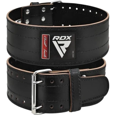 Abbildung von RDX Arbeitsstützgürtel 4 Zoll Leder Gewichtheben Gürtel, Weightlifting belt USPA genehmig