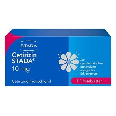 Abbildung von Cetirizin STADA 10mg Filmtabletten bei Allergien 7 St