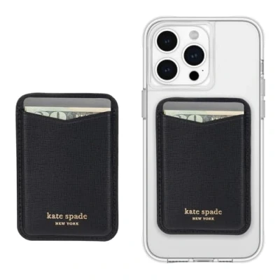 Abbildung von Kate Spade New York Magnetkartenhalter Kompatibel mit MagSafe Schwarz