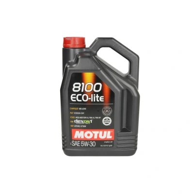 Abbildung von Motul 8100 ECO LITE 5W 30 5l Motoröl 104989 MITSUBISHI: OUTLANDER 3, Grandis, COLT 6, TOYOTA: RAV4 II SUV, Aygo, Auris Schrägheck, MAZDA: 3 Schrägheck