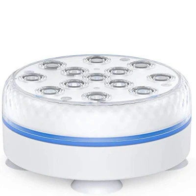 Abbildung von Joycome Poolbeleuchtung 13 RGB LED Pool Licht Unterwasser, Whirlpool Zubehör mit Fernbedienung, Magnet, Poollampen IP68 Wasserdicht Schwimmlichter für Teich Spa Badewanne Dusche Aquarium Deko