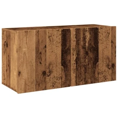 Abbildung von vidaXL TV Wandschrank, Fernsehschrank mit Stauraum, Fernsehtisch für Wohnzimmer Schlafzimmer, Lowboard, Altholz Optik Holzwerkstoff