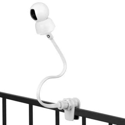 Abbildung von LIONELO FLEXIGRIP White Flexible Kamerahalterung für das Babyphone Ständer Zur Kamerabefestigung, Überwachung des Babys Bügel kompatibel mit Babyline 3.2, View, 8.2