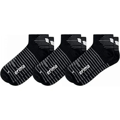 Abbildung von Erima Unisex 3er Pack Kurzsocken, Schwarz, 39 EU