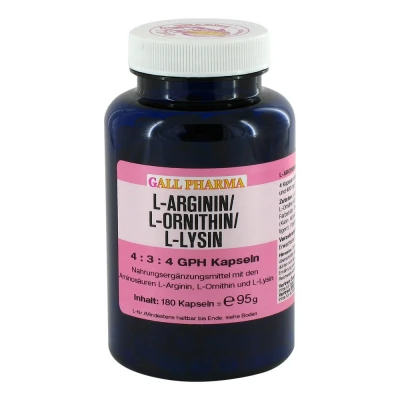 Abbildung von L arginin/l ornithin/l lysin 4:3:4 Gph Kapseln