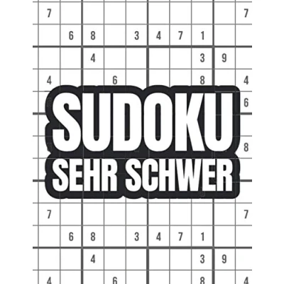 Abbildung von Sudoku Sehr Schwer: Block Großdruck für Erwachsene in der Schwierigkeitsstufe Schwer mit Lösungen
