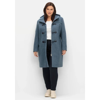 Abbildung von Sheego Duffle Kurzmantel, Damen, Größe: 42, Taubenblau