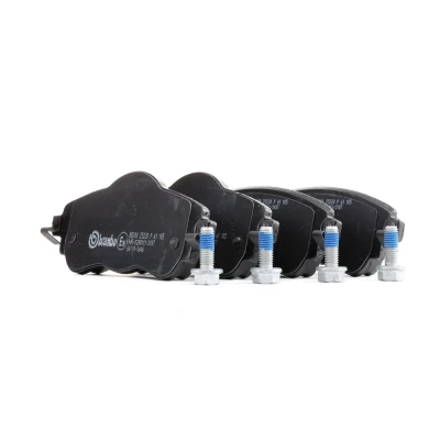 Abbildung von BREMBO P 61 105 Bremsbelagsatz exkl. Verschleißwarnkontakt mit Bremssattelschrauben ohne Zubehör CITROËN: C4 II Schrägheck, DS4 Schrägheck