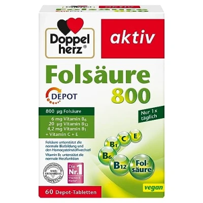 Abbildung von Doppelherz Folsäure 800 Depot Tabletten